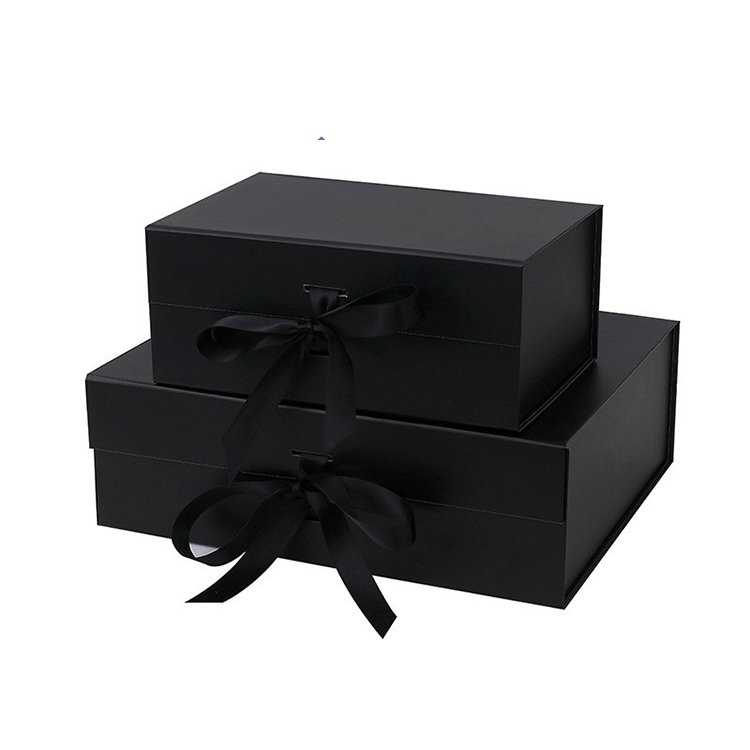 black matt cardboard gift paper packaging boxes
