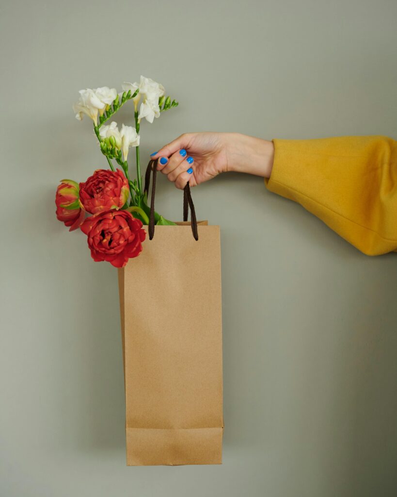 brown gift paper bag