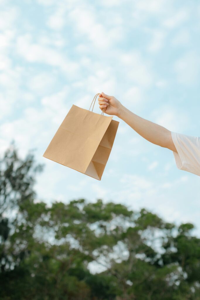 tiny brown paper bags